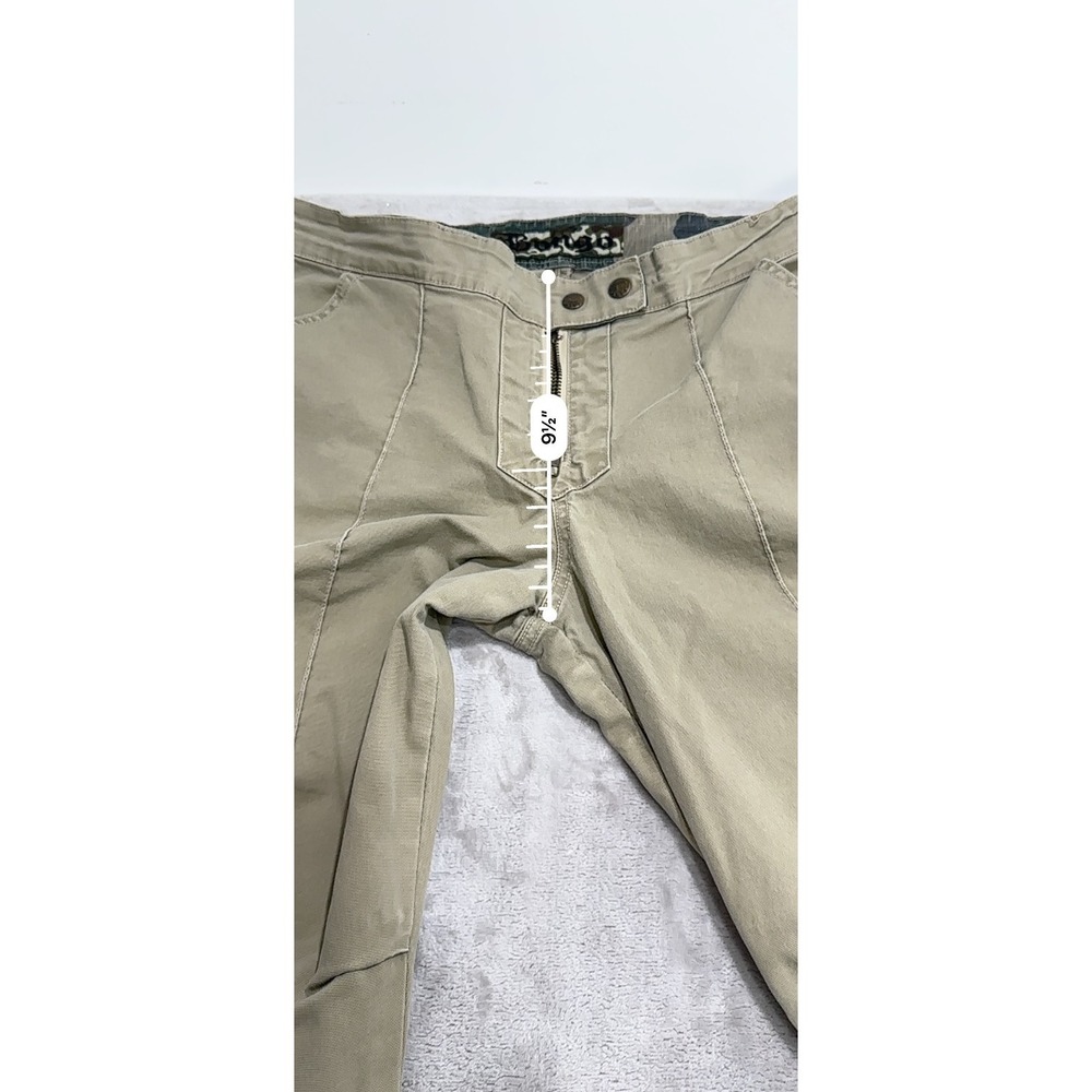 Vintage 90s Y2K Bongo Parachute Pants Women's Jr Size 13 Khaki Cargo Tie Off EUC - Picture 3 of 8